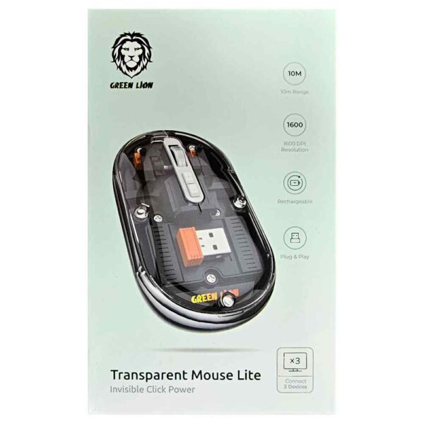 خرید و قیمت ماوس بلوتوثی گرین لاین مدل Transparent Mouse Lite